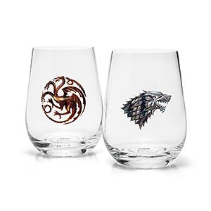 Game of Thrones Stemless Wine Glasses