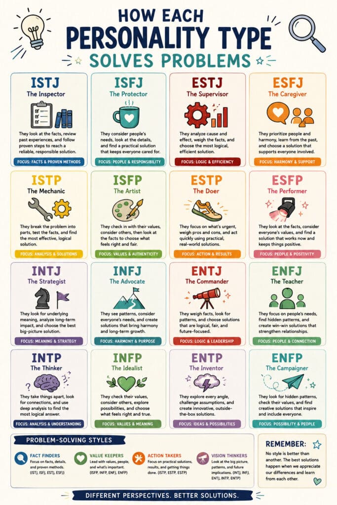 MBTI types solving problems effectively
