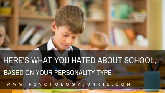 Do certain #personality types love school or hate it? Find out! #MBTI #personalitytype #myersbriggs #INFJ #INTJ #INFP #INTP #ENFJ #ENTJ #ENFP #ENTP #ISTJ #ISFJ #ISFP #ISTP #ESFJ #ESTP