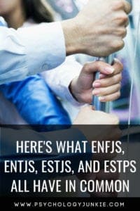 Find out what #ENFJs, #ENTJs, #ESTJs, and #ESTPs all have in common! #Myersbriggs #MBTI #personality #personalitytype #temperament