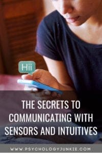 How to communicate effectively with #sensors and #intuitives! #Intuition #personalitytype #personality #MBTI #Myersbriggs #INFJ #INTJ #INFP #INTP #ENFJ #ENTJ #ENFP #ENTP #ISTJ #ISFJ #ESTJ #ESFJ