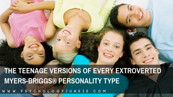 A look at the teenage versions of every extroverted #MBTI type. #Personality #ENFP #ENFJ #ENTP #ENTJ