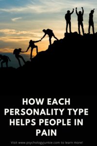 Find out how each Myers-Briggs® personality types likes to help people who are struggling or in pain. #MBTI #Personality #INTJ #INFJ