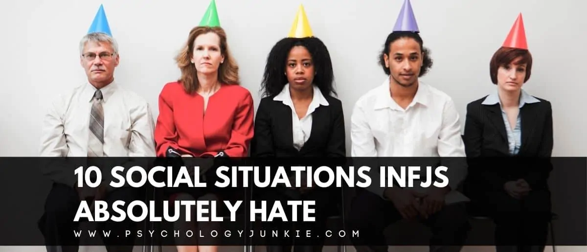 Discover the social situations that make #INFJs really cringe inside. #INFJ #Personality #MBTI