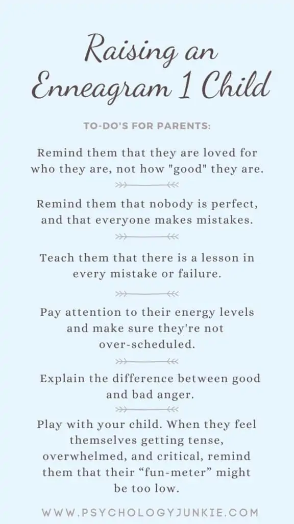 TIps for raising a happy Enneagram One child! #Enneagram #Personality