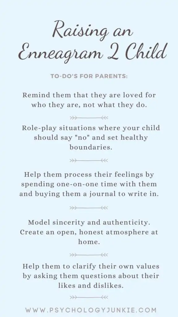 Tips for raising a healthy Enneagram Two child. #Enneagram #Personality