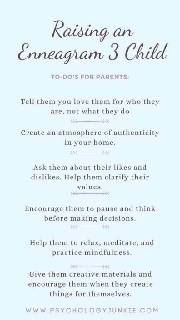 Get tips and techniques for raising an Enneagram 3 child. #Enneagram