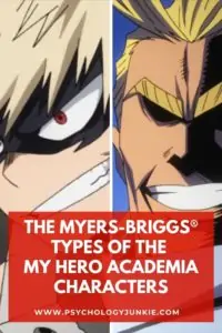 Discover the Myers-Briggs® types of your favorite My Hero Academia characters! #MBTI #Anime #Personality