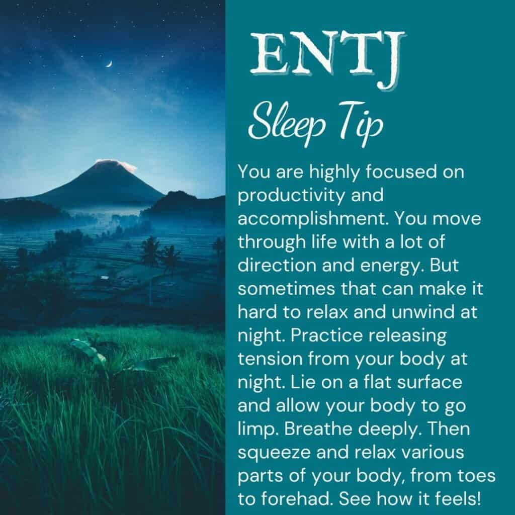 ENTJ sleep tip