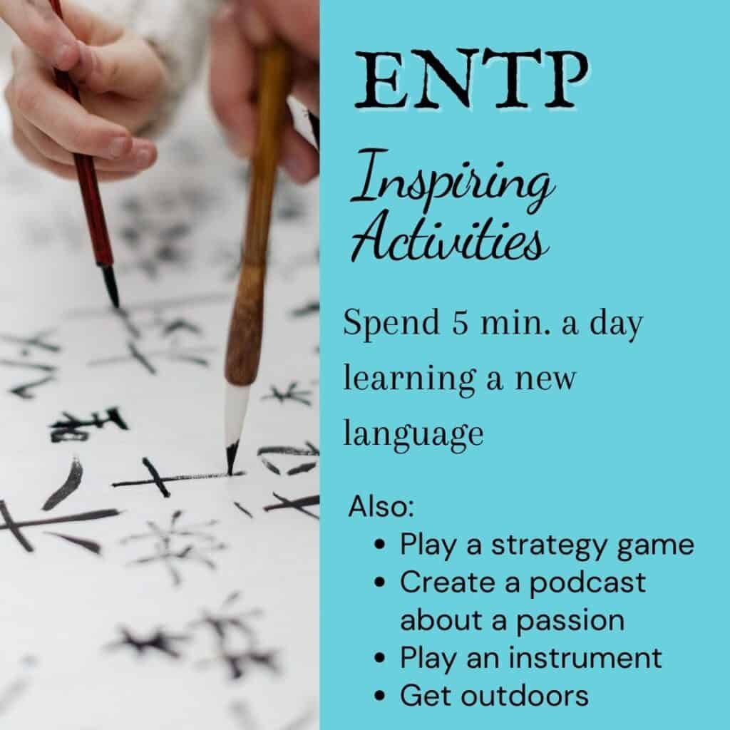 Inspiring activities for ENTPs