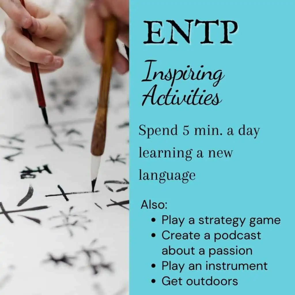 Inspiring activities for ENTPs