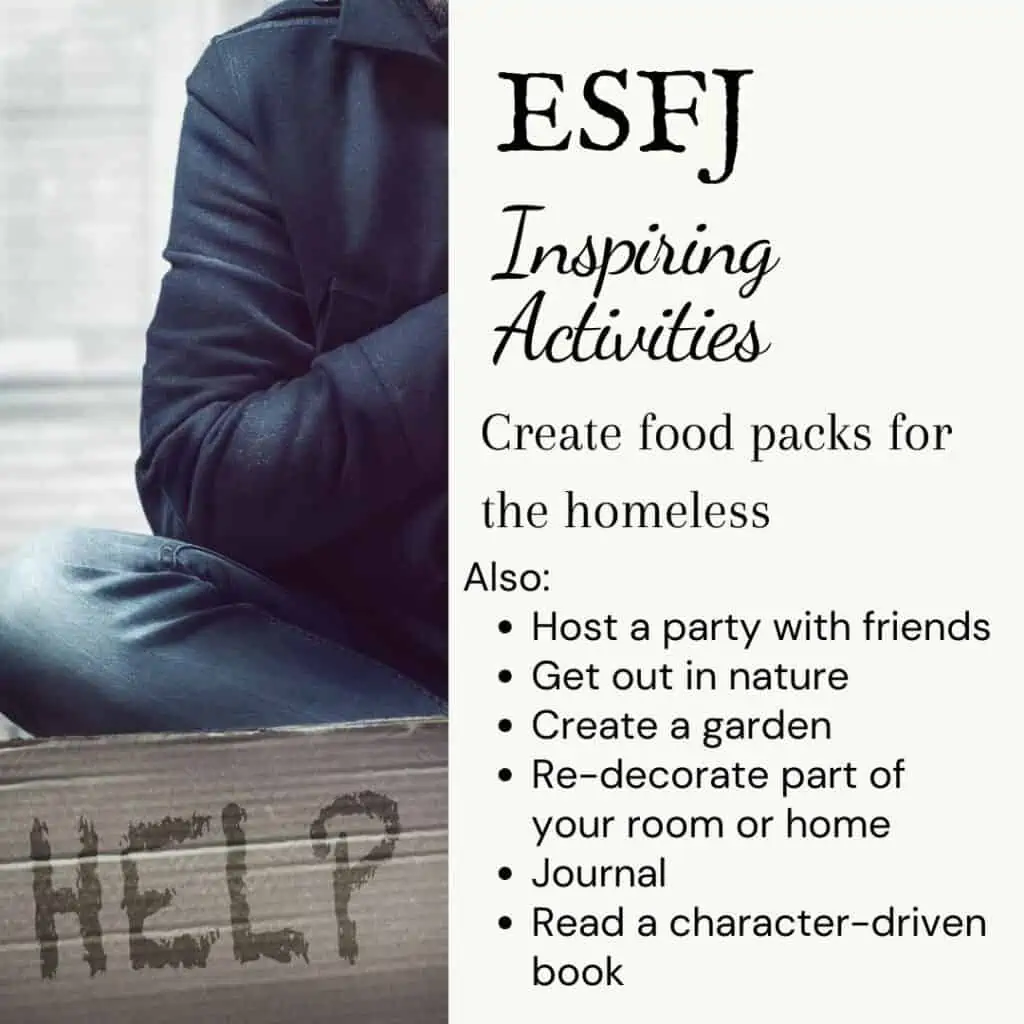 ESFJ Inspiring Activities