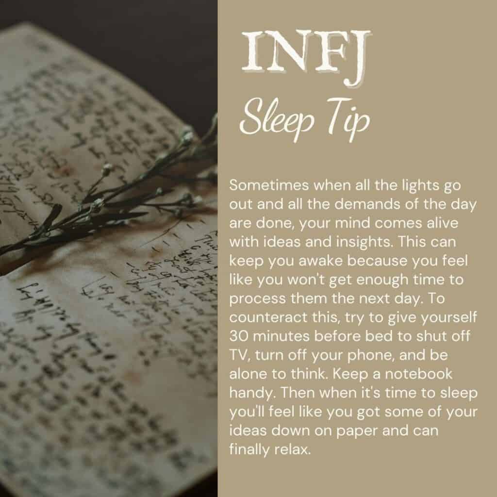 INFJ sleep tip