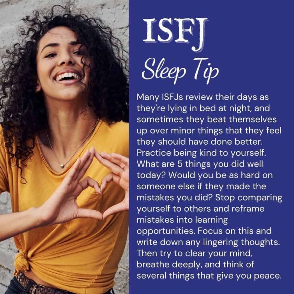 ISFJ sleep tip