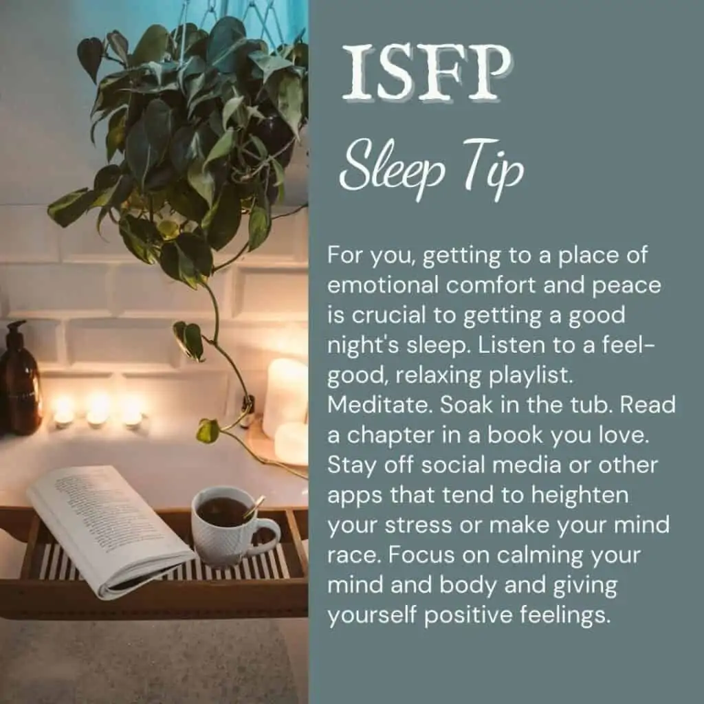 ISFP sleep tip