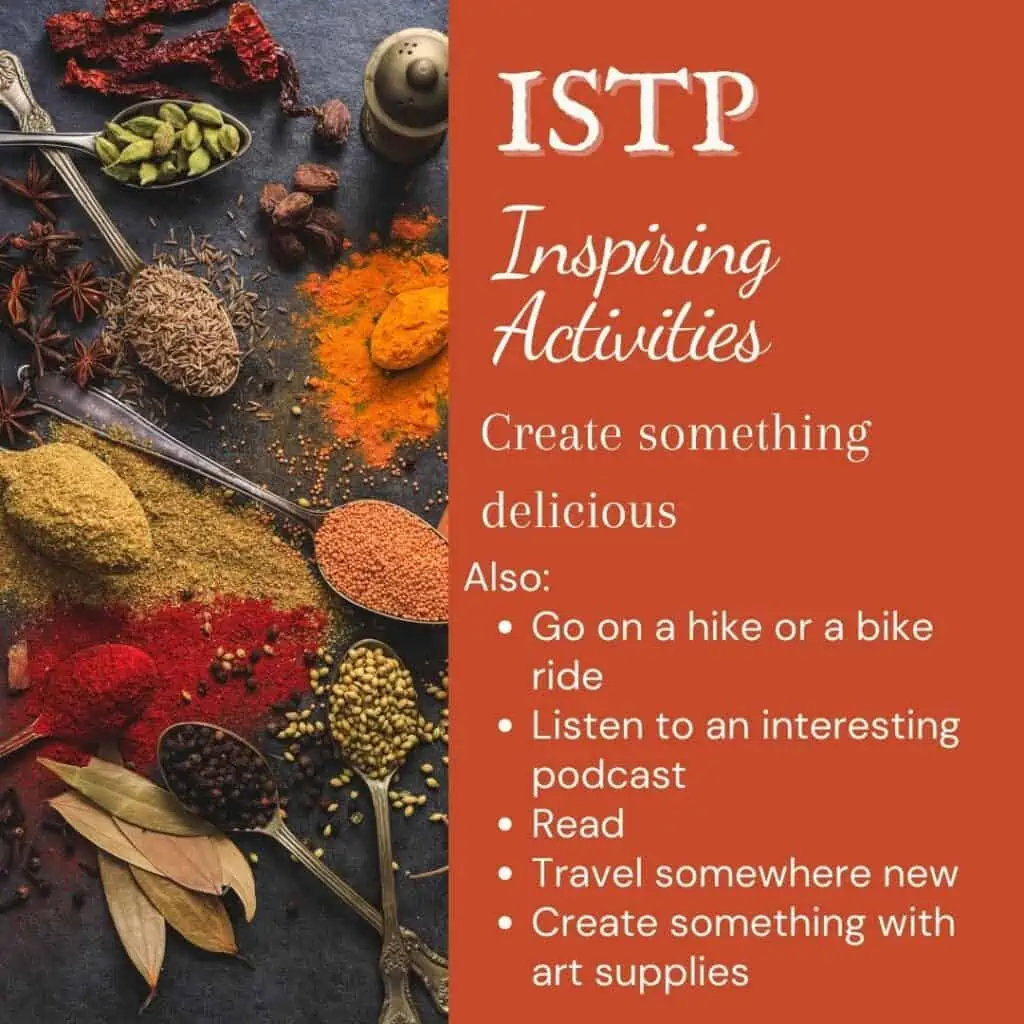 Inspiring activities for ISTPs