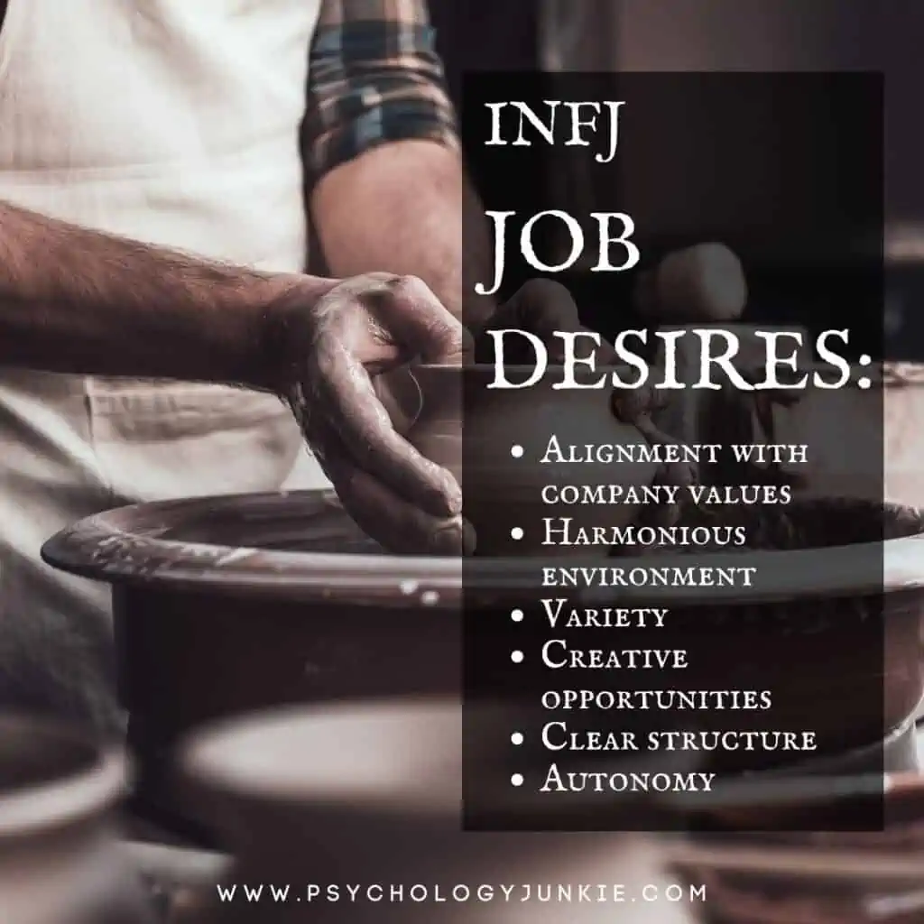 INFJ Job Needs