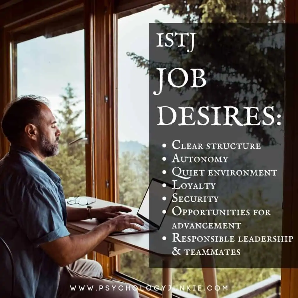 ISTJ Job Needs