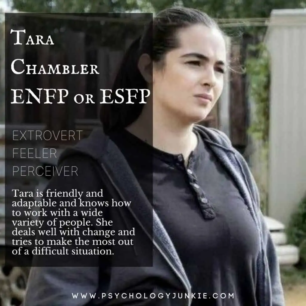 Tara Chambler ENFP or ESFP