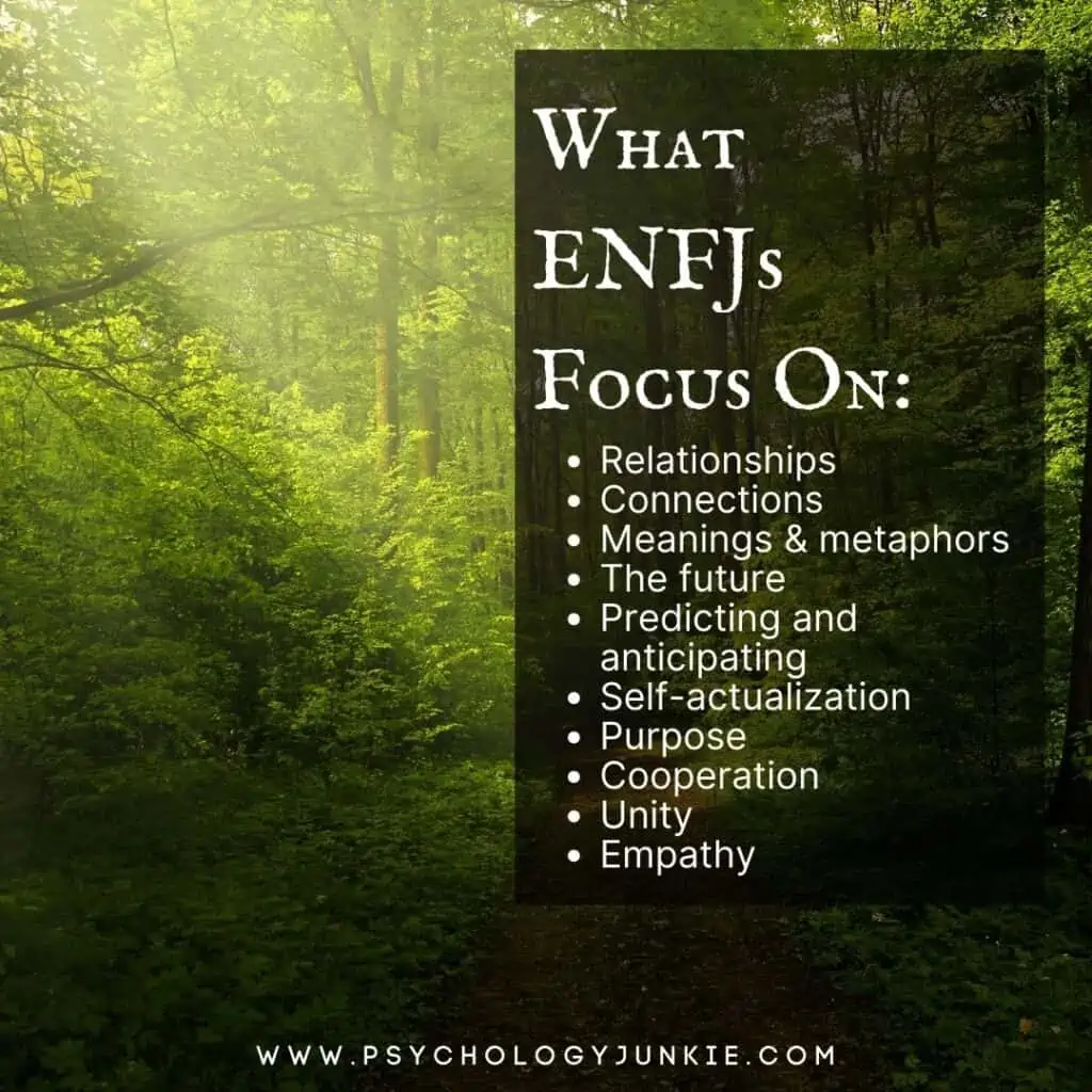 What ENFJs focus on