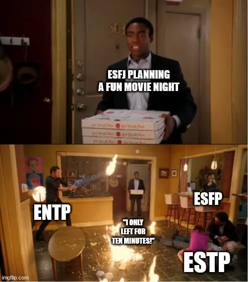 ESFJ movie night meme