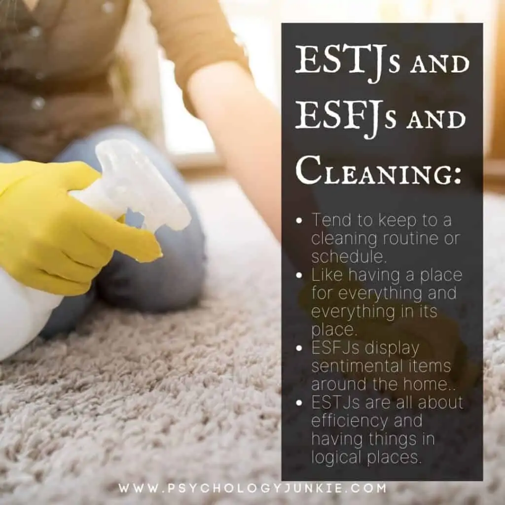 ESTJs and ESFJs and cleaning