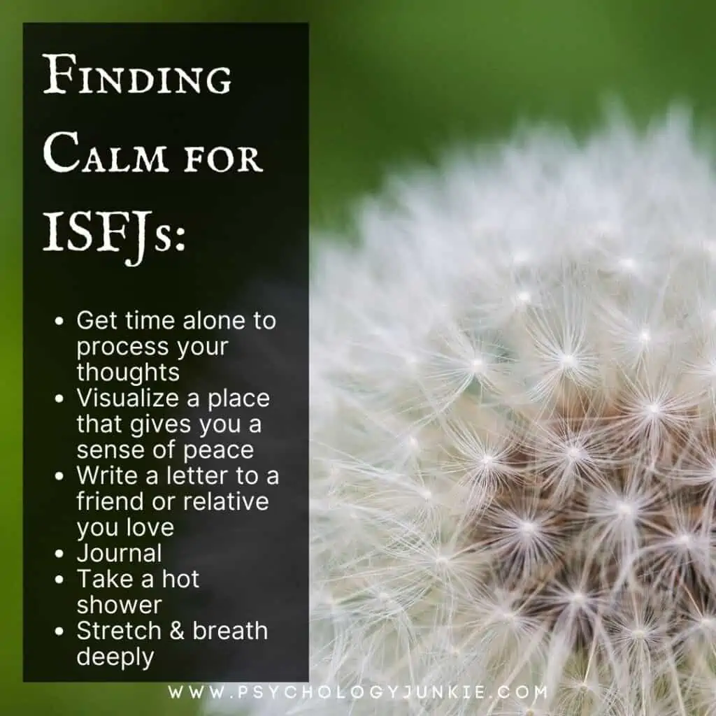 Finding calm for ISFJs