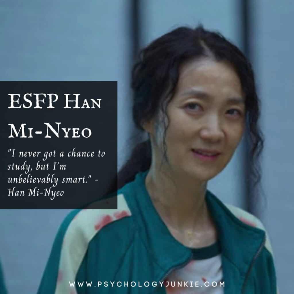Han Mi-Nyeo ESFP personality type in Squid Games