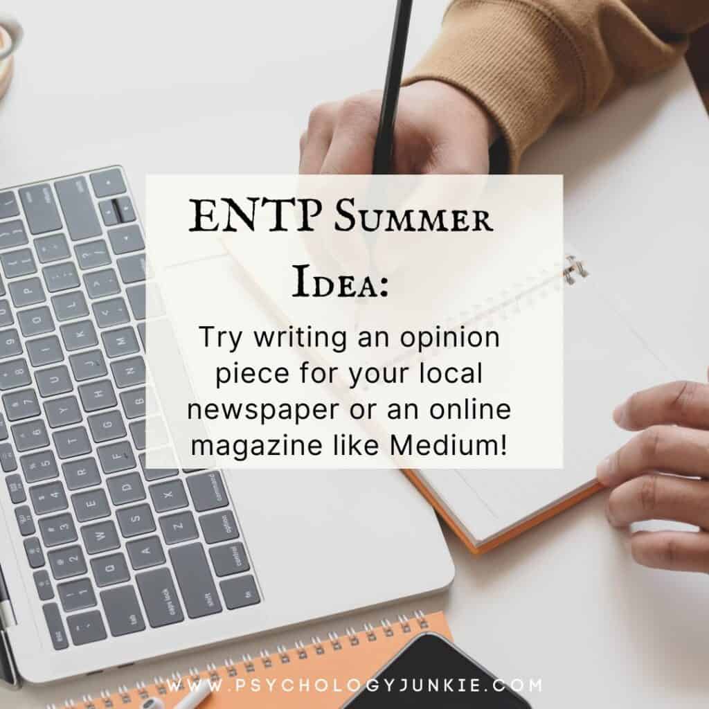 ENTP write an article