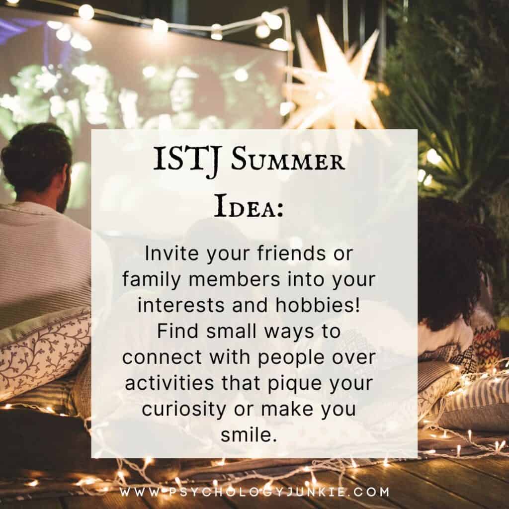 ISTJ maximize your summer