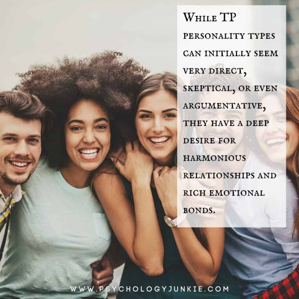 How ENTPs ESTPs INTPs and ISTPs value feeling