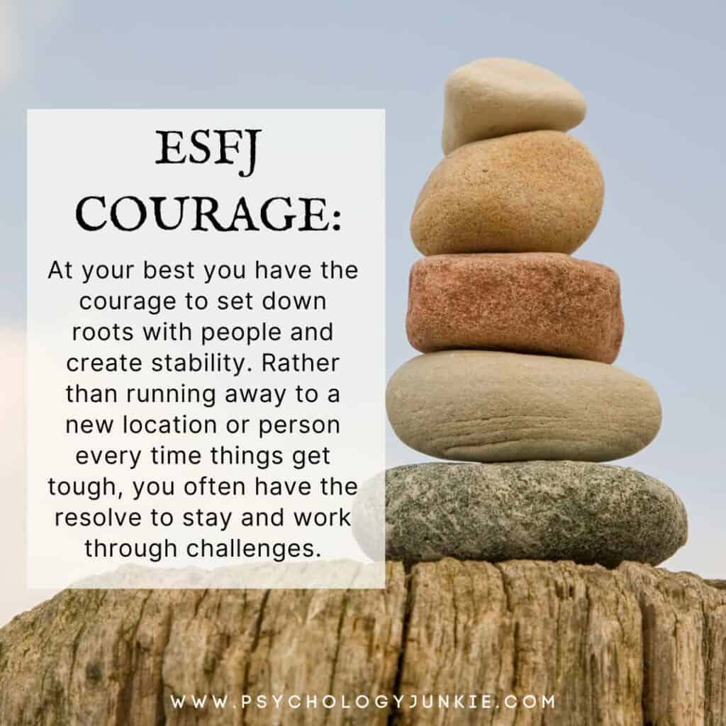 Understanding ESFJ courage