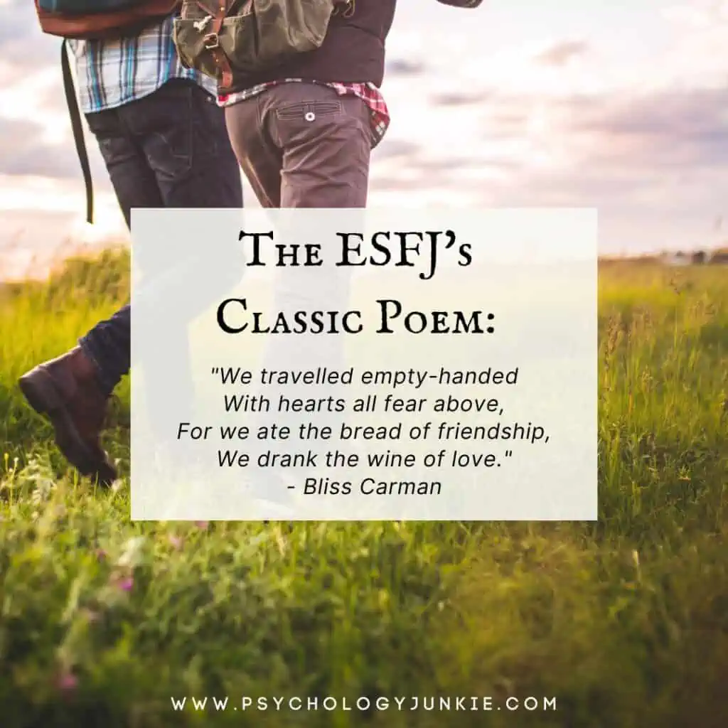 ESFJ classic poem