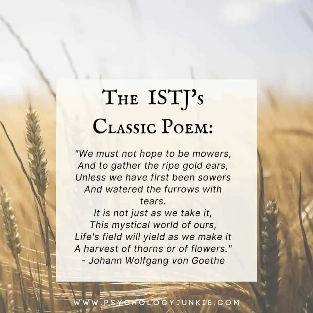 ISTJ classic poem