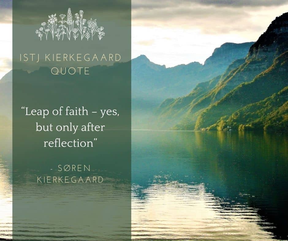 ISTJ Kierkegaard Quote