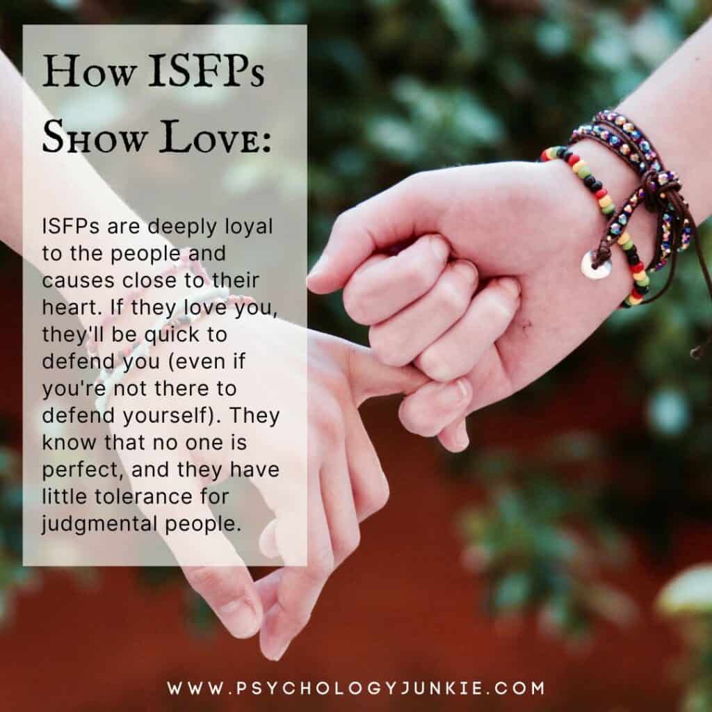 Find out how ISFPs show love