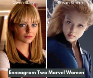 Enneagram 2 Marvel Women. Gwen Stacy and Susan Storm