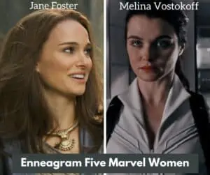 Enneagram 5 Marvel ladies. Jane Foster and Melina Vostokoff