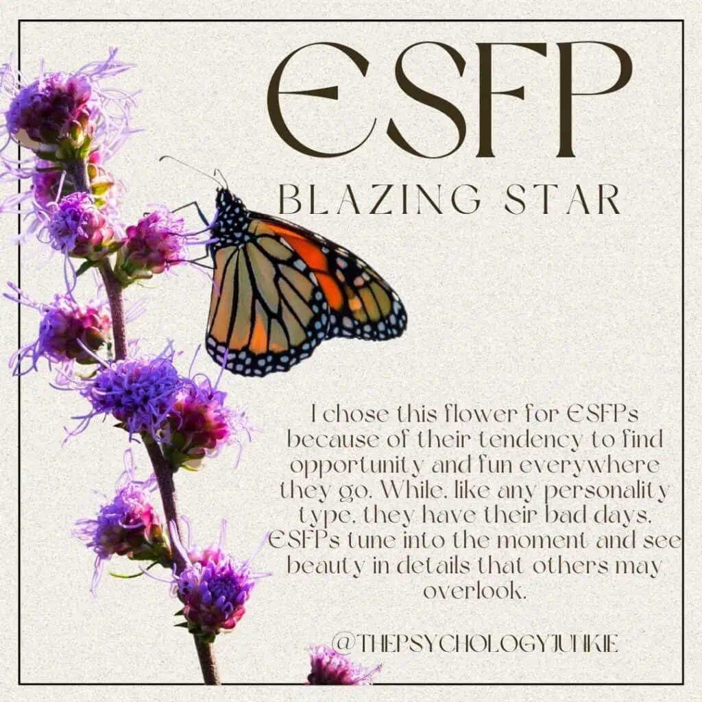 The flower for the ESFP is the blazing star