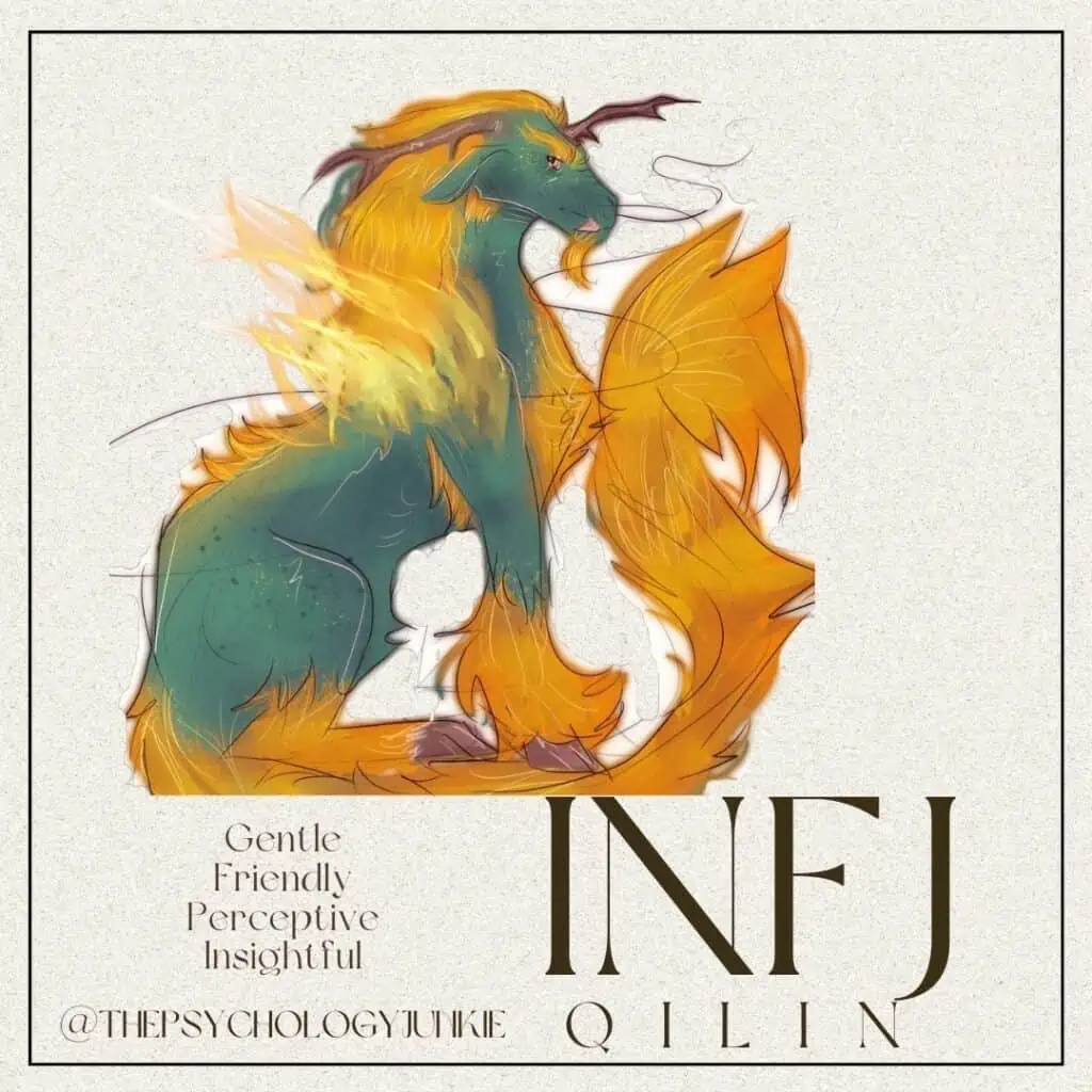 The INFJ mythical creature is the Qilin. #INFJ