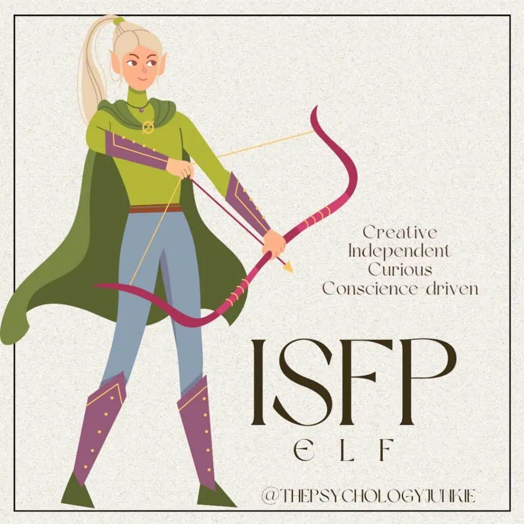 The ISFP mythical creature is the elf #ISFP