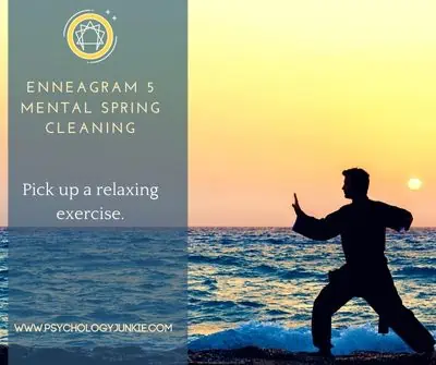 Enneagram 5 spring tip - practice a relaxing exercise