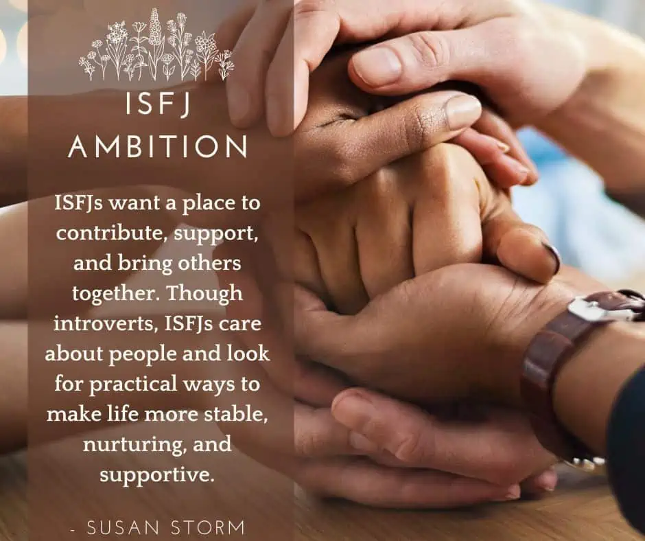 ISFJ ambition