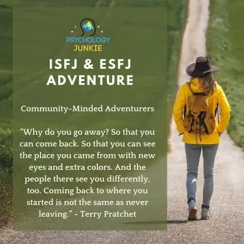 ISFJ and ESFJ adventurers