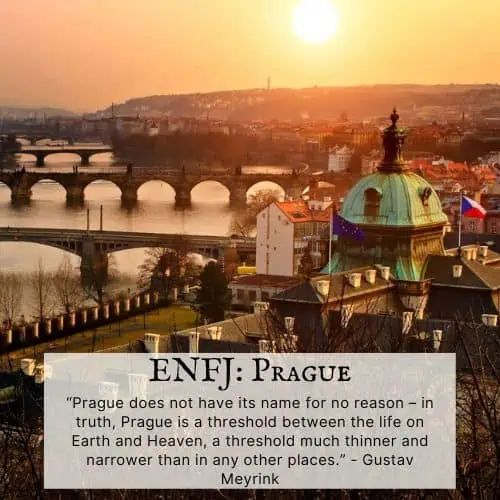 ENFJ city is Prague