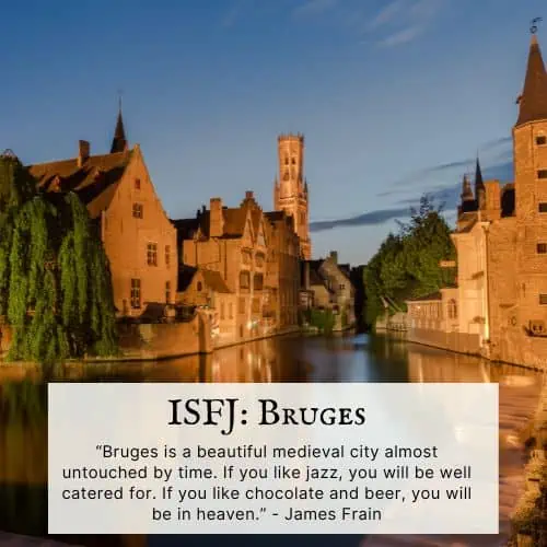 Bruges city of ISFJs