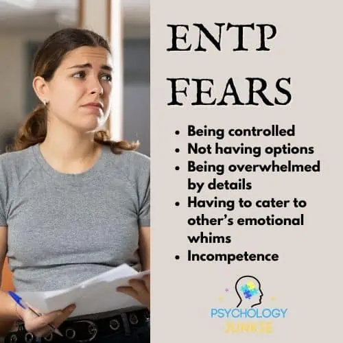 A list of ENTP fears