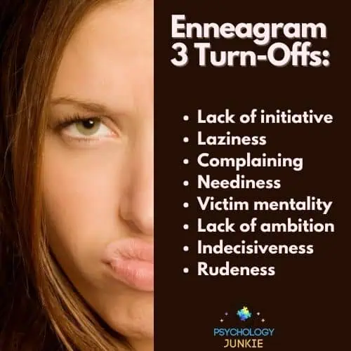 Enneagram 3 relationship turn-offs