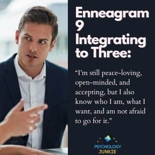 Enneagram 9s integrating to 3