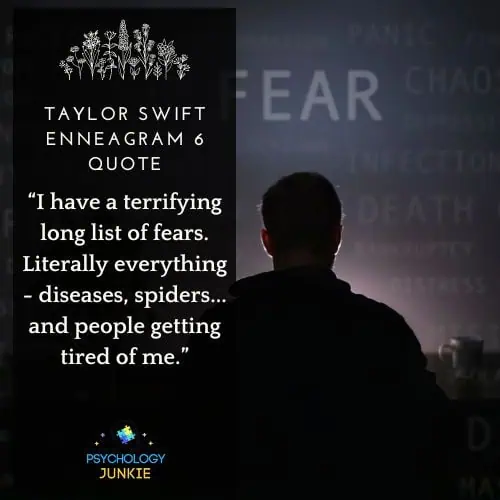 Taylor Swift Enneagram 6 quote